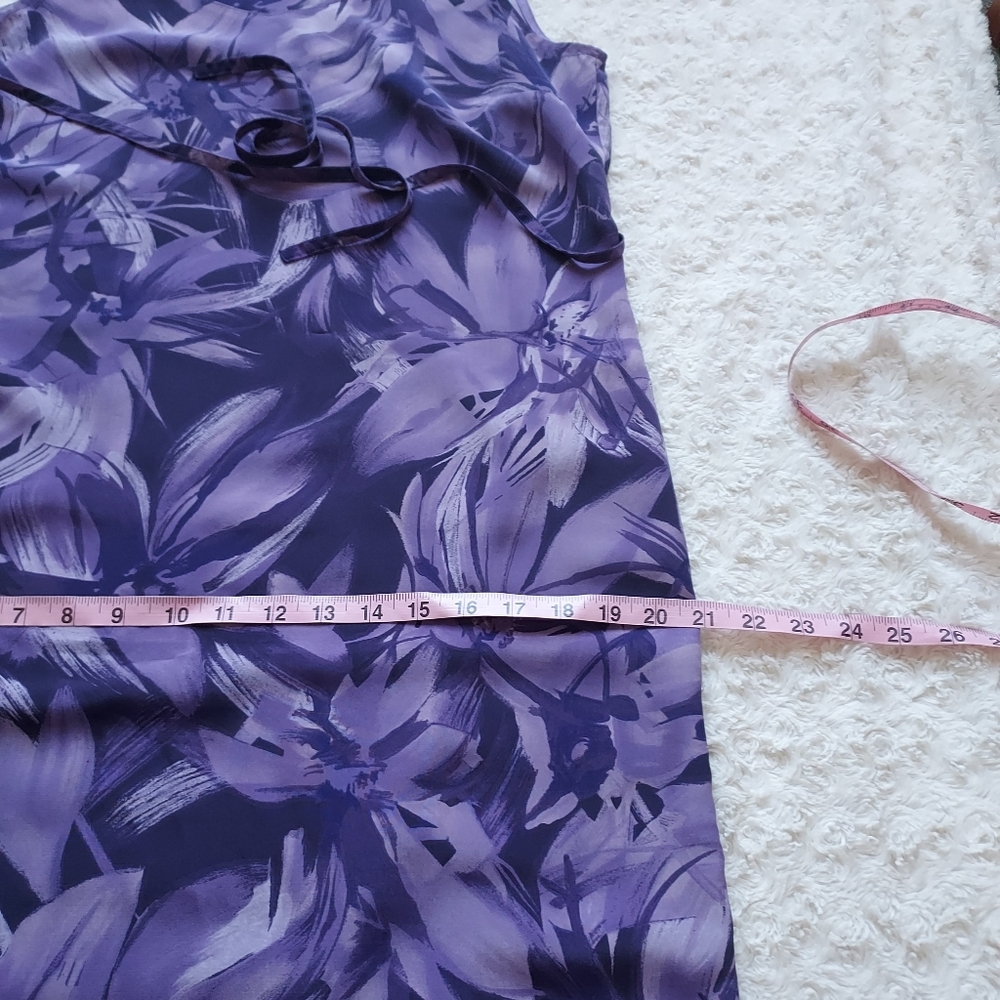 Norton McNaughton Vintage 90s Purple floral Maxi dress Tropical Vacation Luau - Picture 13 of 13